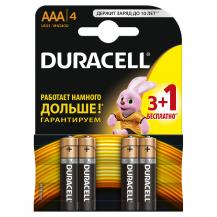 Батарейки Duracell Basic ААА LR03, 4 шт.