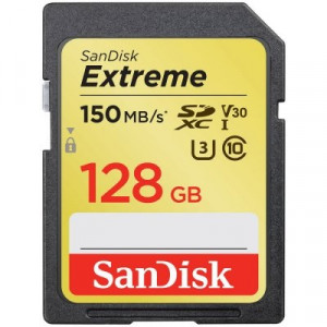 Модуль флэш-памяти SanDisk Extreme SDXC Card 128GB 150MB/s V30 UHS-I U3