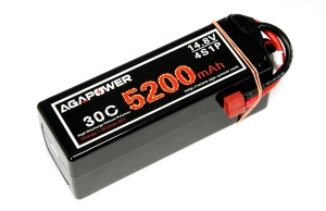 Аккумулятор AGA POWER Li-Po 5200mAh 14.8V 4S1P 30C Hardcase T-Plug (AGA30-5200-4S-H)