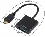 Конвертер HDMI на VGA (с аудио)