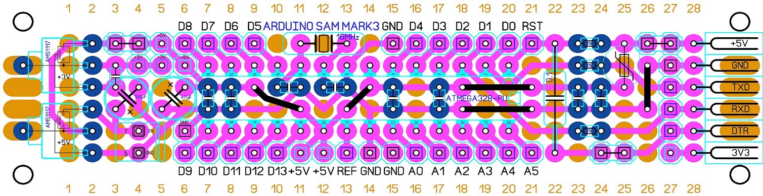 Arduino Dip28 Клон Arduino или отладочная плата Atmega в корпусе DIP28