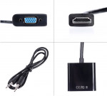 Конвертер HDMI на VGA (з аудіо, колір білий або чорний)