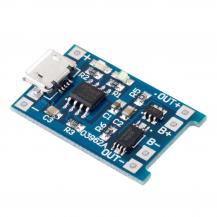 Зарядный модуль TP4056 Micro-USB с функцией защиты аккумулятора