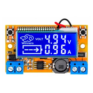 Понижающий DC-DC преобразователь с LCD-дисплеем (DC-DC 5-23В в 0-16.5В, 3А)