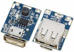 Мини-модуль питания-зарядки от 18650 с USB-microUSB 1А