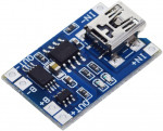 Зарядний модуль TP4056 Mini-USB з функцією захисту акумулятора