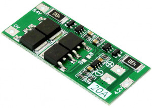 Плата защиты BMS 2S 20A с балансировкой 7.4-8.4В Li-Ion