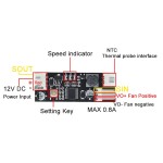 Одноканальний регулятор обертів PWM 12V із датчиком температури