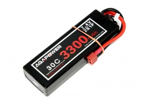Аккумулятор AGA POWER Li-Po 3300 мАч 7.4В 2S1P 30C