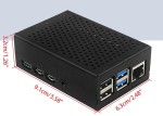Алюминиевый корпус с вентилятором для Raspberry PI 4 (черный)