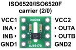 Гальванический цифровой изолятор Pololu ISO6520, 2 канала, 2/0 (HIGH по умолчанию)