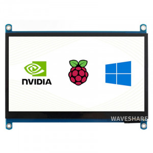 7.0" дисплей сенсорний 1024x600 IPS LCD HDMI LCD зі звуковим виходом від Waveshare