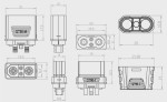 Роз'єм живлення QT90-C чотириконтактний 80А оригінал