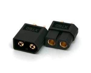 Разъем XT60 папа и мама чёрный (1 пара)