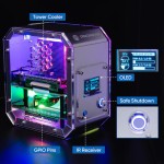 Корпус Pironman Raspberry Pi 4 с активным охлаждением, M.2 SATA SSD адаптером, OLED дисплеем, ИК приемником и кнопкой включения