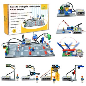 Розумний набір керування дорожнім рухом "Keyestudio Kidsbits Intelligent Traffic System Kit" на Arduino (сумісний з Lego)