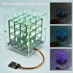 Светодиодный Куб RGB 4x4x4 от Keyestudio (голосовое управление, поддержка C++ /Scratch)