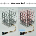 Светодиодный Куб RGB 4x4x4 от Keyestudio (голосовое управление, поддержка C++ /Scratch)