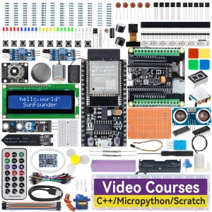 Стартовий набір ESP32 Ultimate Starter Kit з акумулятором та контролером ESP32-WROOM-32E від SunFounder