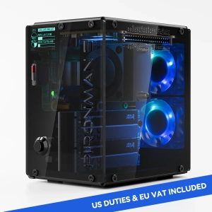 Корпус Pironman 5-MAX с модулем PCIe на два слота NVMe M.2 с поддержкой RAID 0/1 для Raspberry Pi 5