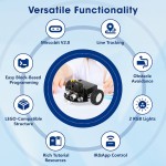 Набор STEM для создания роботизированной машины ACEBOTT QD024 Micro:bit. Поддерживает программирование MakeCode.