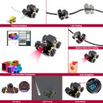 Робоплатформа Adeept 4WD Mecanum Wheel Smart Car Kit для Raspberry Pi 5/4/3 (Без платы) отслеживание линии, трассировка света, обход препятствий, OpenCV
