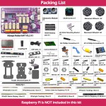 Робоплатформа Adeept 4WD Mecanum Wheel Smart Car Kit для Raspberry Pi 5/4/3 (Без платы) отслеживание линии, трассировка света, обход препятствий, OpenCV