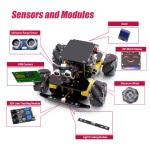 Робоплатформа Adeept 4WD Mecanum Wheel Smart Car Kit для Raspberry Pi 5/4/3 (Без платы) отслеживание линии, трассировка света, обход препятствий, OpenCV