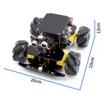 Робоплатформа Adeept 4WD Mecanum Wheel Smart Car Kit для Raspberry Pi 5/4/3 (Без платы) отслеживание линии, трассировка света, обход препятствий, OpenCV