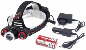 Налобный Фонарик RJ-3000-T6 Cree XML-T водостойкий ударостойкий