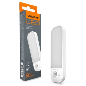 LED Світильник акумуляторний з датчиком руху VIDEX VL-NL014W-S