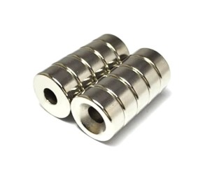 Неодимовый магнит 11.7x2.7x7.3x4.6мм кольцо с зенковкой