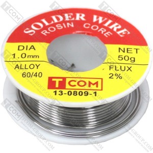 Припій олов'яно-свинцевий ПОС-60, 1мм, 50г, котушка