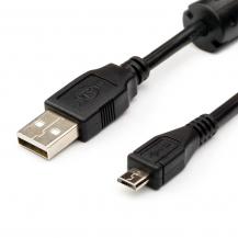 USB 2.0 кабель microUSB-USB 1.8m ATCom з феритом