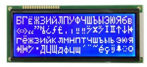 LCD дисплей 20x4 шина I2C Синий (с поддержкой Кириллицы)