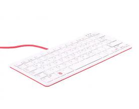 Raspberry official keyboard white-red (US) Английская раскладка