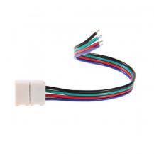 Соединительный кабель + 1 зажим для RGB ленты, 10мм