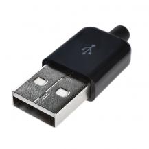 Штекер USB-A збірний з кабельним вводом