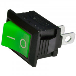 Выключатель MRS-101 клавишный мини (зеленый)