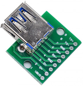 Модуль USB 3.0 Female PCB штекер на плате (9 pin)