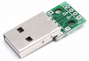 Модуль USB-AM PCB штекер на плате