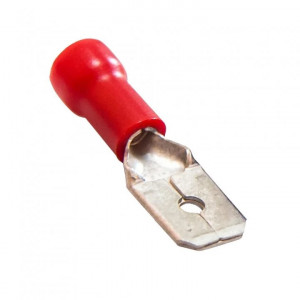 Клемма кабельная плоская (штекер) 0.5-1.5мм2, 6.35х0.8мм, красная