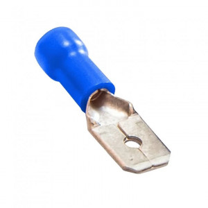 Клемма кабельная плоская (штекер) 1.5-2.5мм2, 4.75х0.8мм, синяя