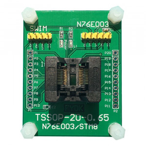Плата-адаптер прогамування чіпів TSSOP20 STM8/N76E003