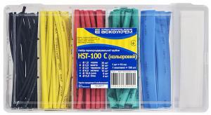 Набір термоусаджувальних трубок HST-100С (кольорові) 100шт.