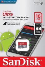 SanDisk Ultra Android microSDHC 16GB 98MB/s Class 10
