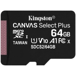Модуль флэш-памяти Kingston 64GB micSDXC Canvas Select Plus 100R A1 C10