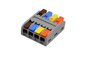 Клема соединительная универсальная проходная 4 контакта DF-2-XM/2-4A