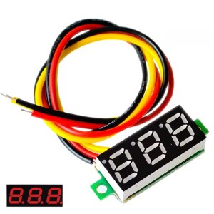 Цифровий вимірювач постійної напруги 4.5-35В червоний 0.28" (3-wire)