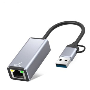 USB-RJ45 Ethernet 1000Mbps адаптер Type-C